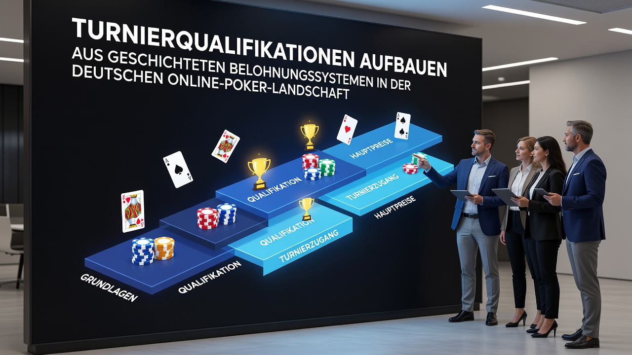 Übersicht über gestaffelte Belohnungssysteme und Turnierqualifikationen in deutschen Online-Poker-Plattformen
