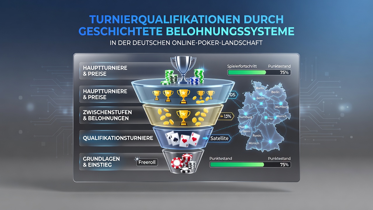 Beispiel einer Belohnungskette von No-Deposit zu Turnierqualifikation im deutschen Poker-Markt