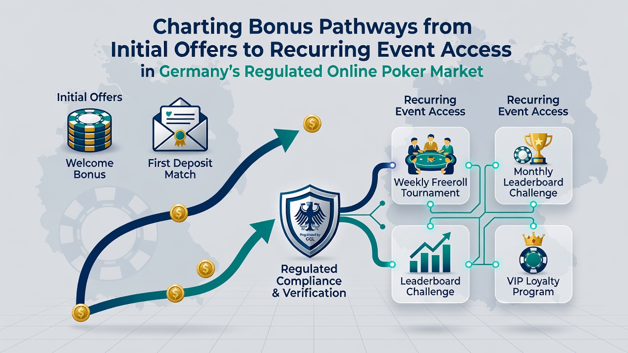 Übersicht über Bonusstrukturen und Event-Zugänge in Deutschlands reguliertem Poker-Markt