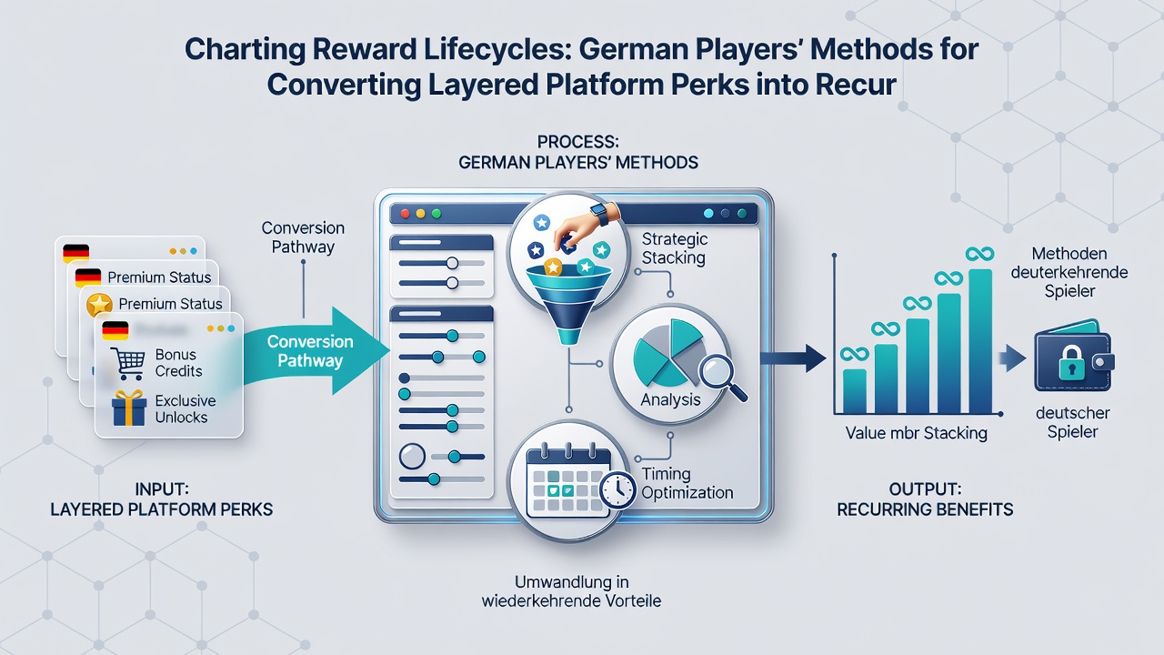 Illustration von deutschen Spielern bei der Umwandlung von Plattform-Belohnungen in wiederkehrende Poker-Turnierqualifikationen