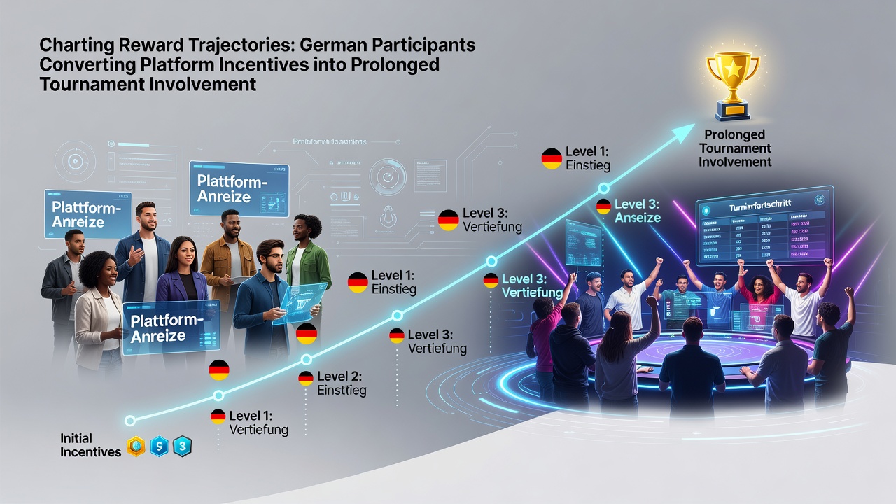 Diagramm zeigt die Umwandlung von Plattformanreizen in anhaltende Turnierteilnahmen bei deutschen Pokerspielern