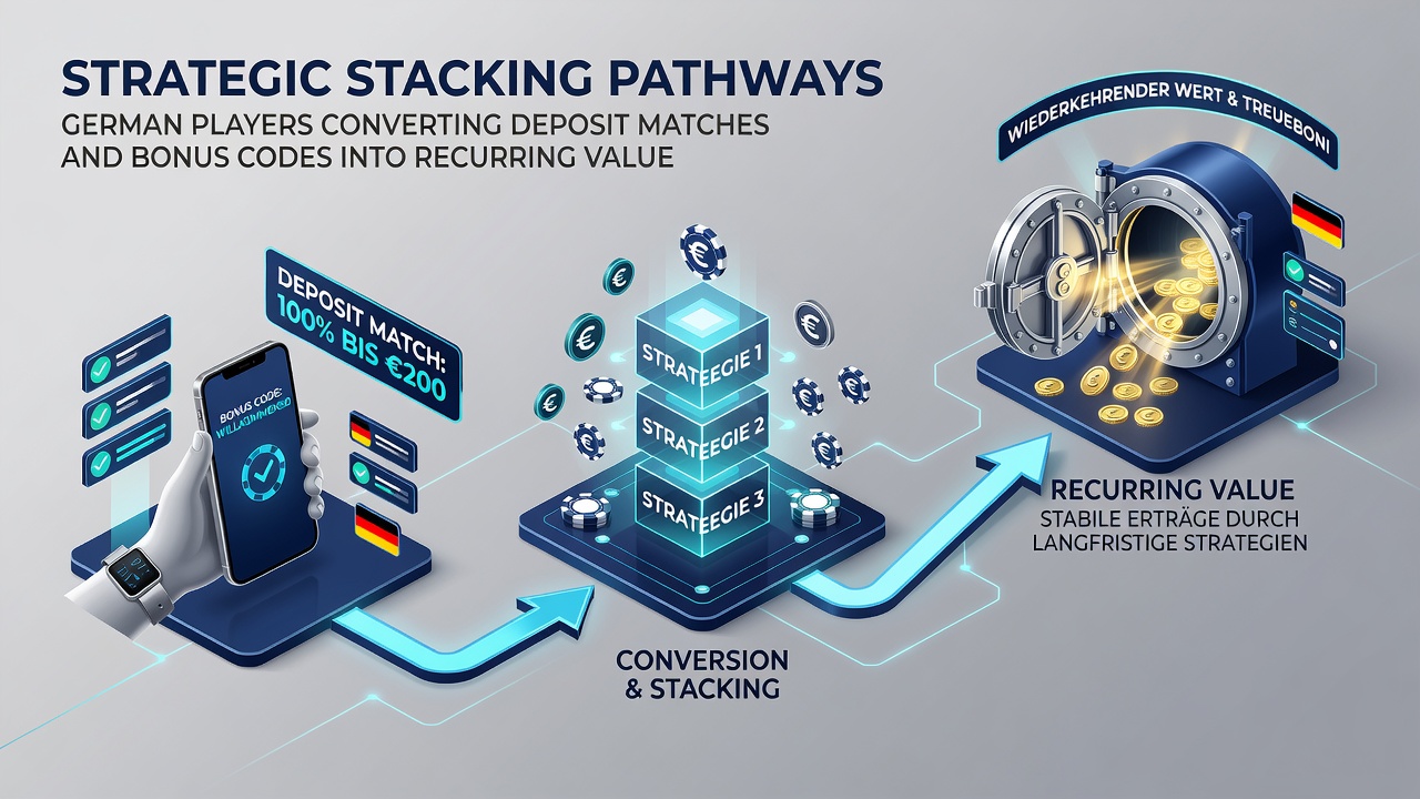 Illustration strategischer Wege von Bonus-Codes zu dauerhaften Freeroll-Teilnahmen in der deutschen Pokerlandschaft