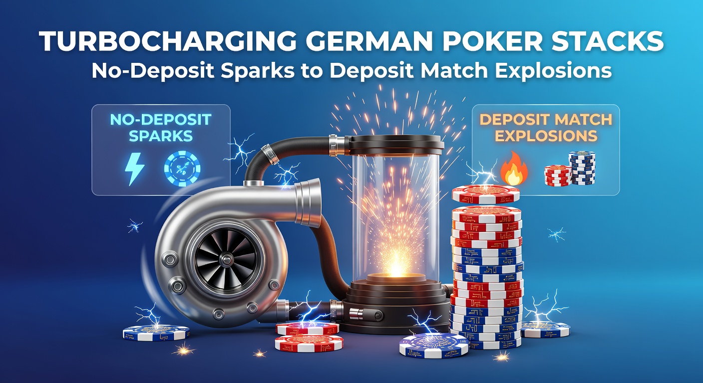 Dynamische Illustration eines Poker-Stacks, der von kleinen Funken zu einer explosiven Chip-Wolke wächst